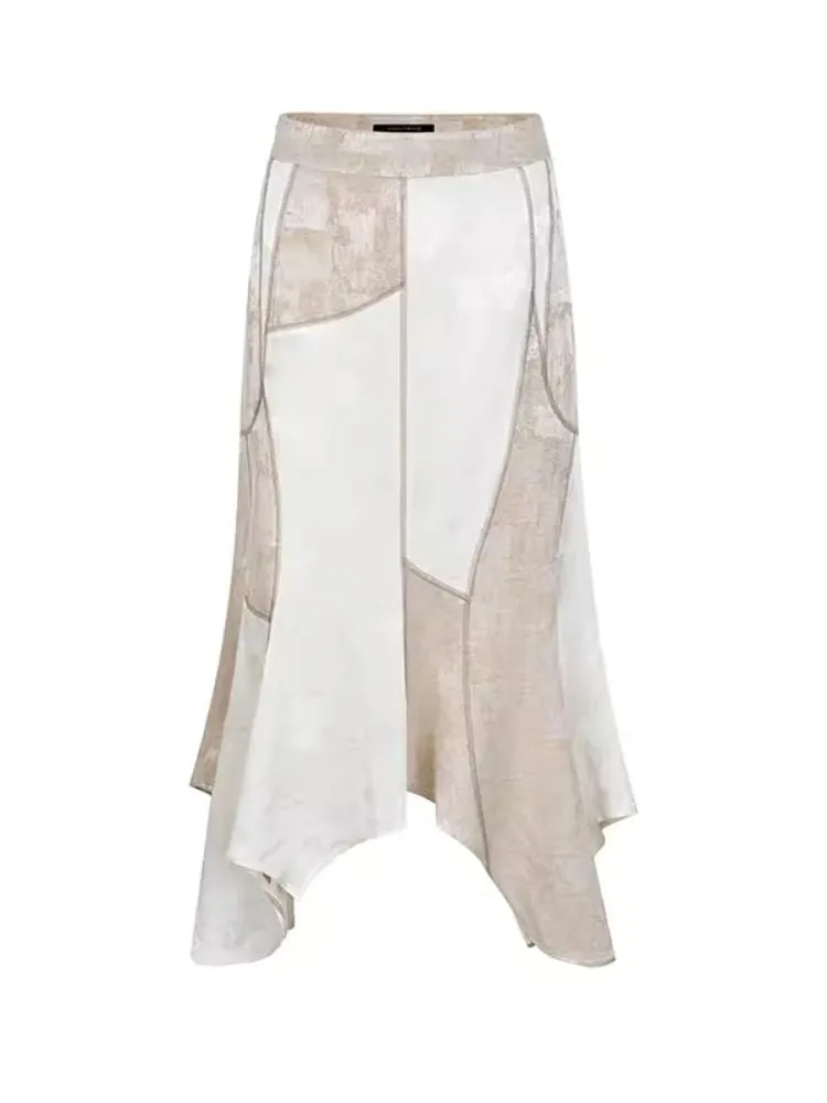 Patchwork stitching shirt   half skirt【s0000008177】