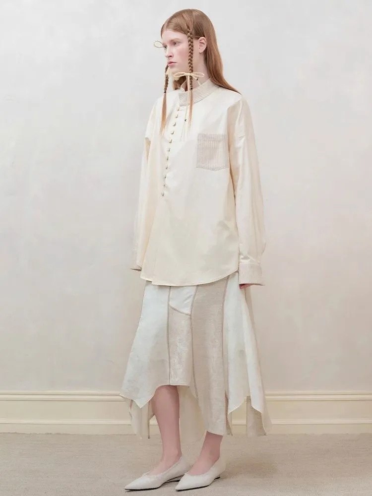 Patchwork stitching shirt   half skirt【s0000008177】