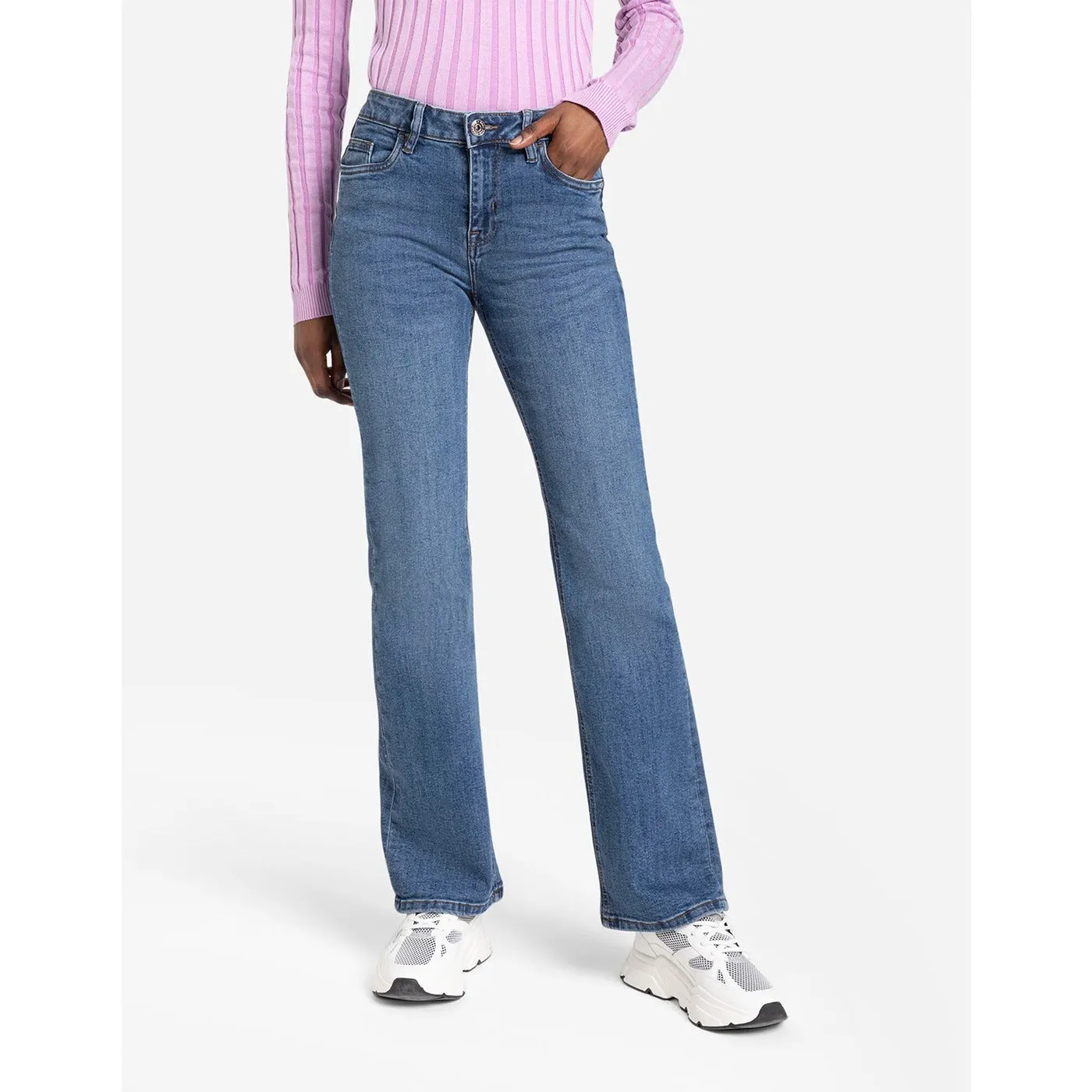 PG1 Mid Blue Boot-Cut Jeans