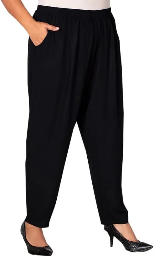 Plus Size Tailored Rayon Pants