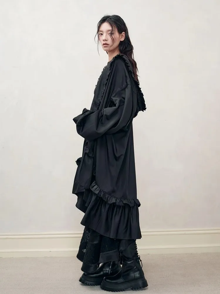 Retro Lace Splicing Half-body Skirt【s0000008190】