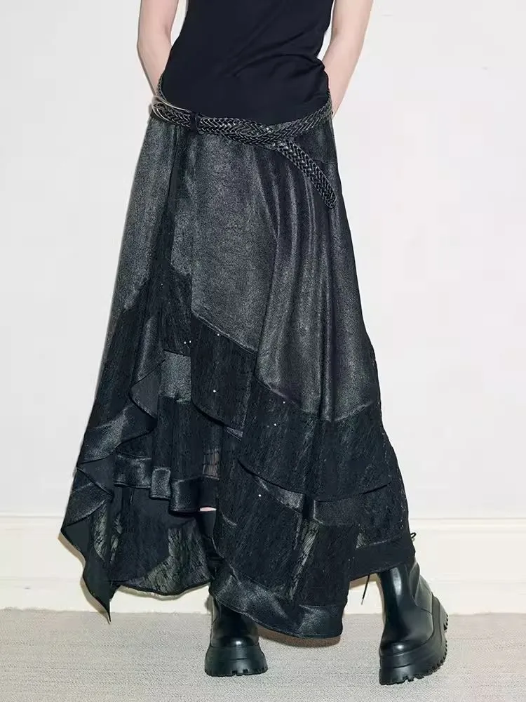 Retro Lace Splicing Half-body Skirt【s0000008190】