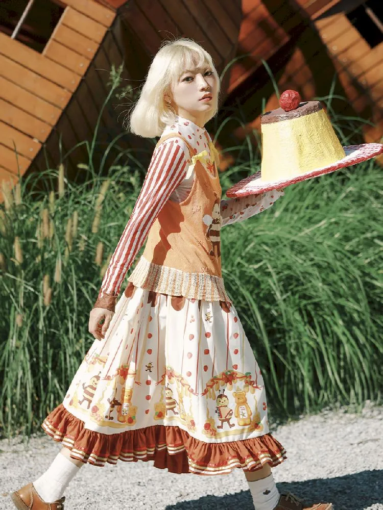 Ribbon Embellished Half Skirt【s0000010459】