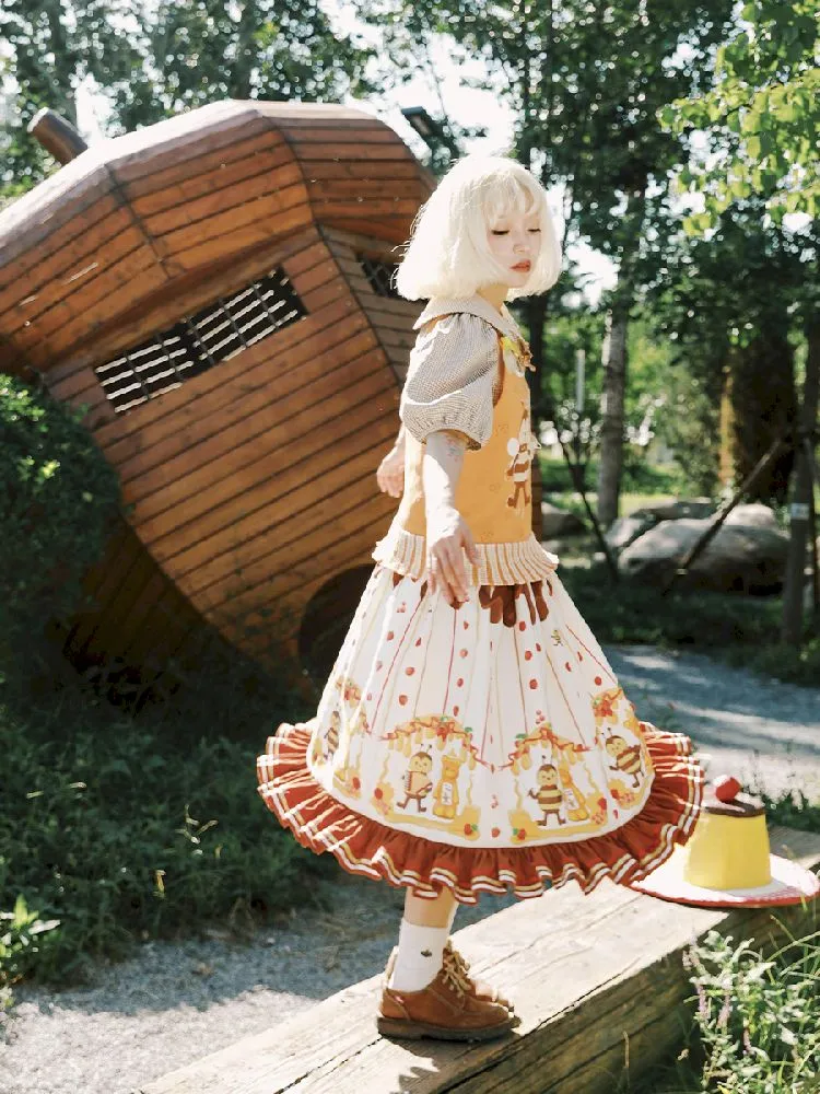 Ribbon Embellished Half Skirt【s0000010459】