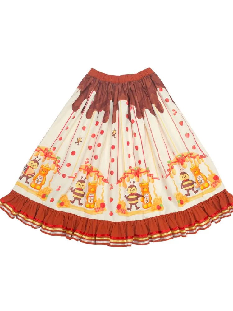 Ribbon Embellished Half Skirt【s0000010459】