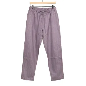 Roy drawstring easy pants in lavender handloomed khadi denim