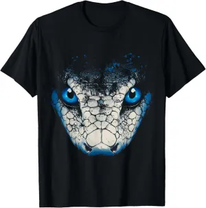 Snake Animal Motif Blue Eyes Illustration Snake T-Shirt