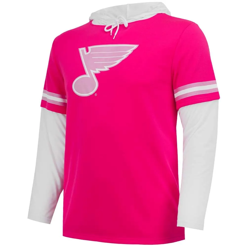 ST. LOUIS BLUES NOTE PINK AT THE RINK HOODIE - PINK
