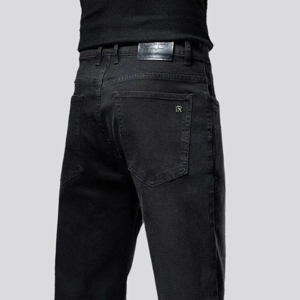 Straight men's whiskered jeans