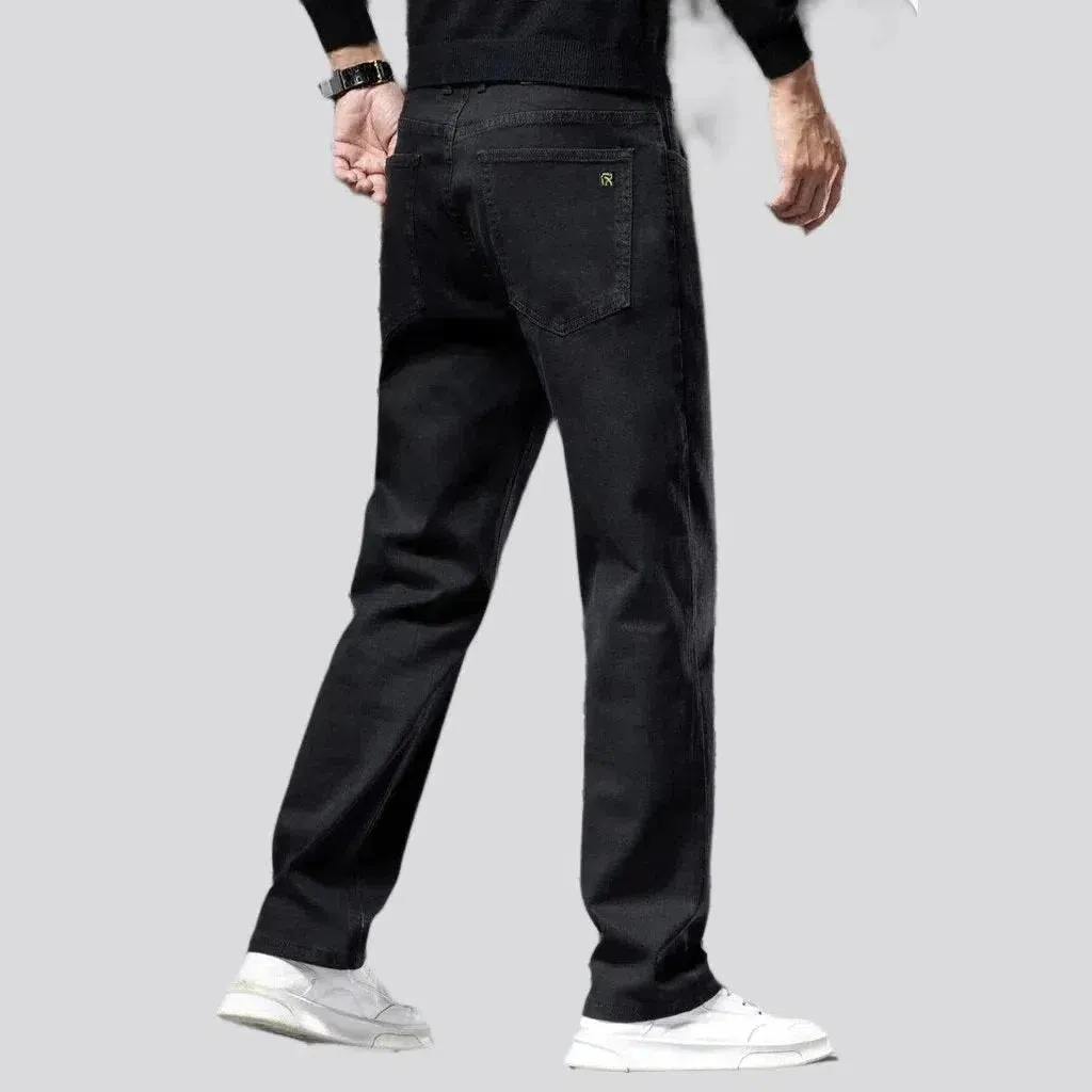 Straight men's whiskered jeans
