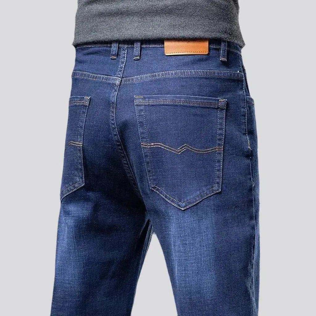 Straight men's whiskered jeans