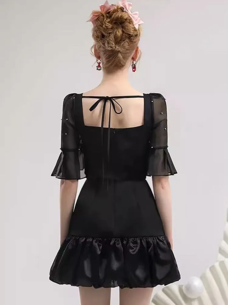 Three-dimensional bow organza dress【s0000007289】