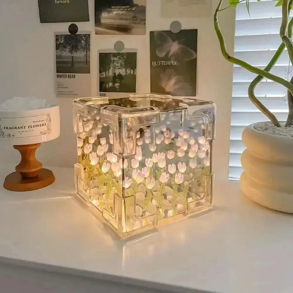 Tulip Tube Three Dimensional Small Night Lamp