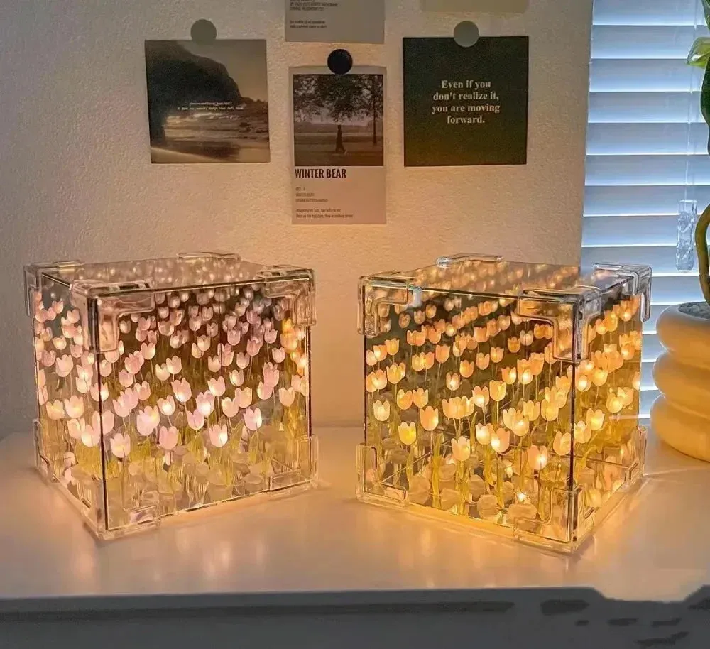 Tulip Tube Three Dimensional Small Night Lamp