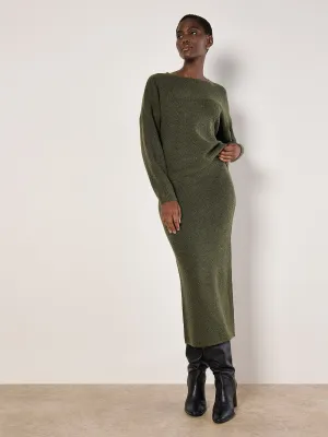 Waffle Knitted Midi Skirt
