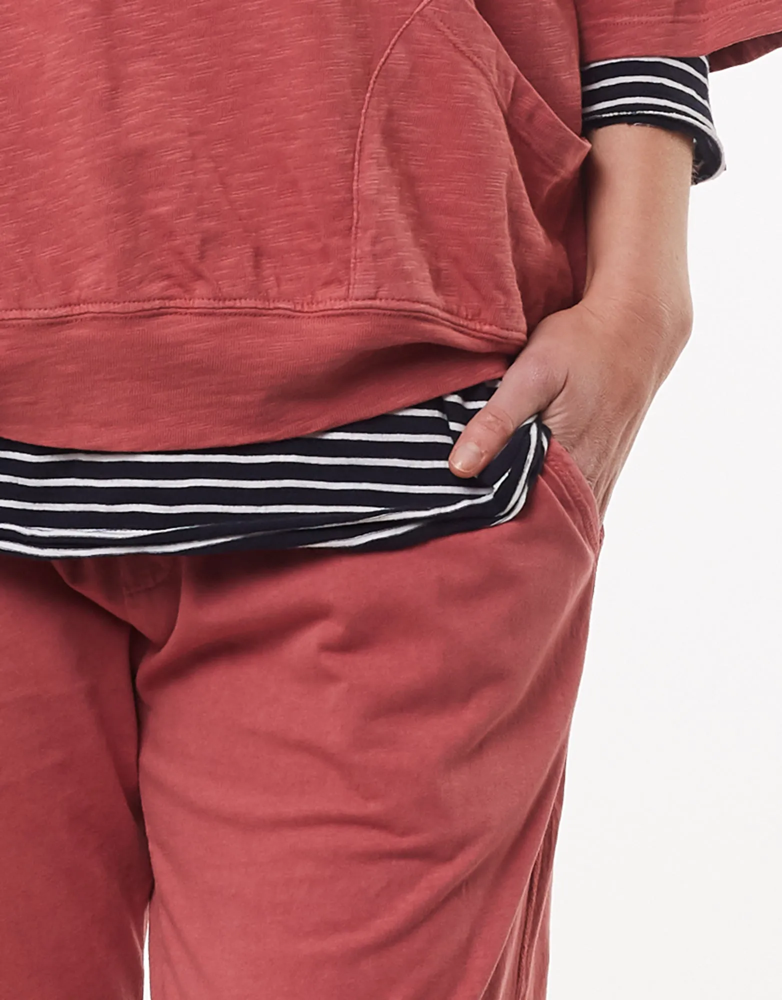 Wash Out Lounge Pant in Deep Rose