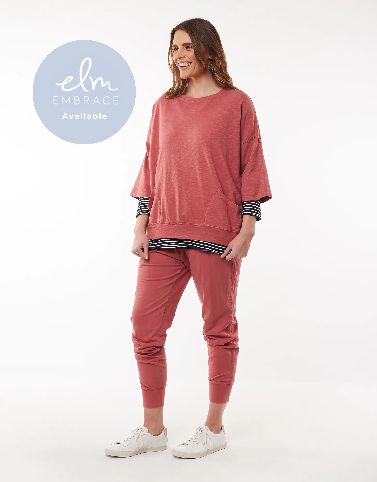 Wash Out Lounge Pant in Deep Rose