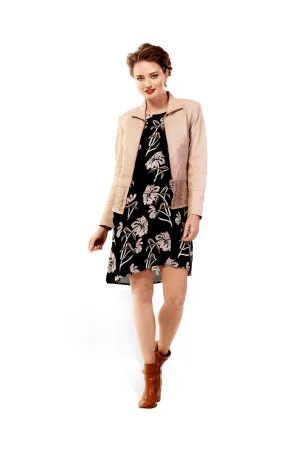 Woman Leather Jacket | Pink Genuine Leather Jacket | PAULA  Leather Jacket