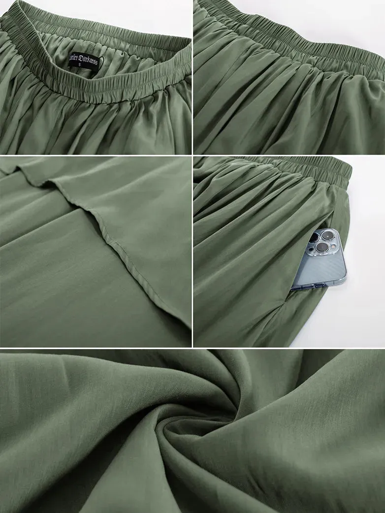 Women Renaissance Dual-Layer Swing Maxi Skirt