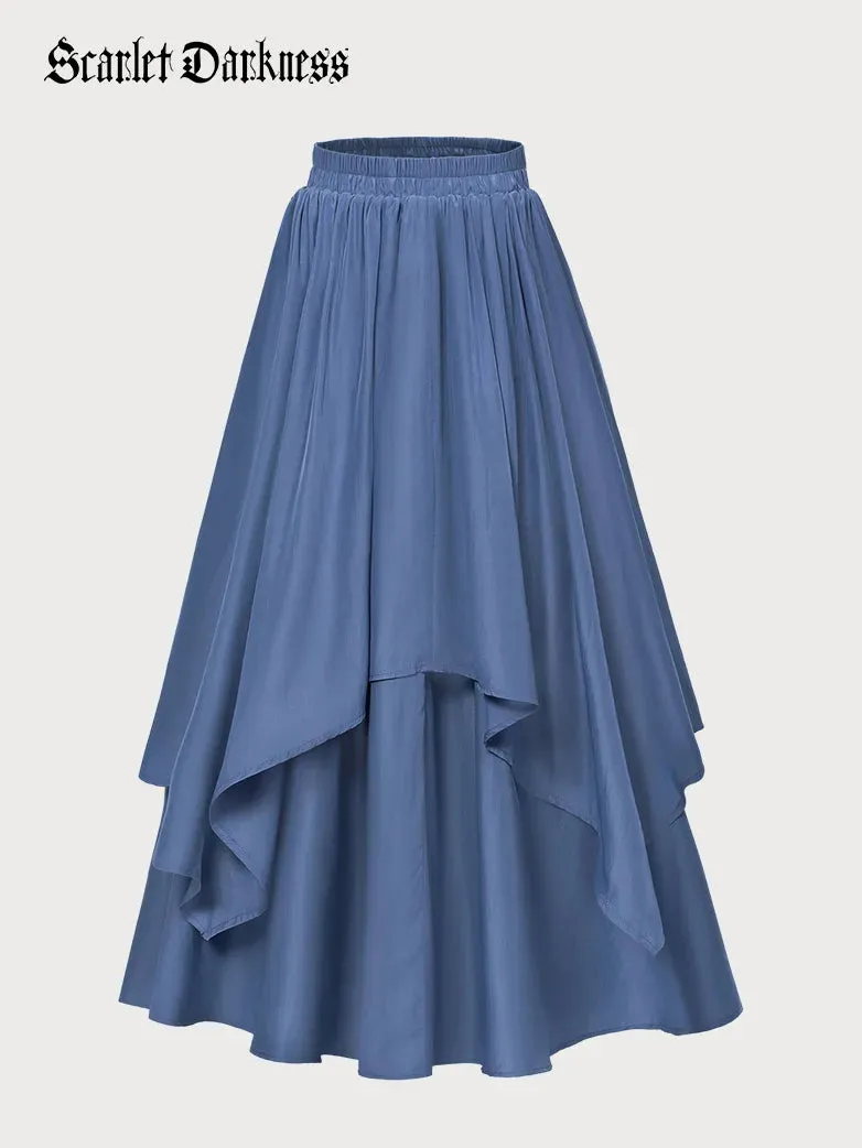 Women Renaissance Dual-Layer Swing Maxi Skirt