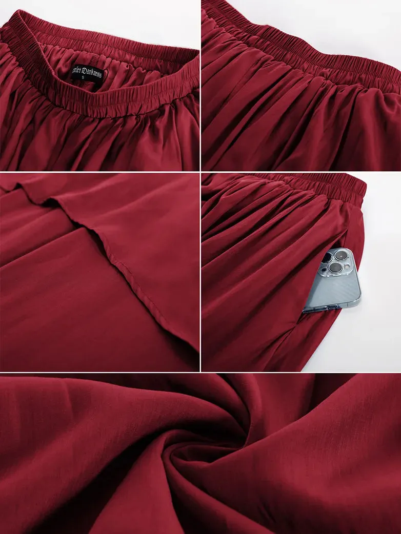 Women Renaissance Dual-Layer Swing Maxi Skirt