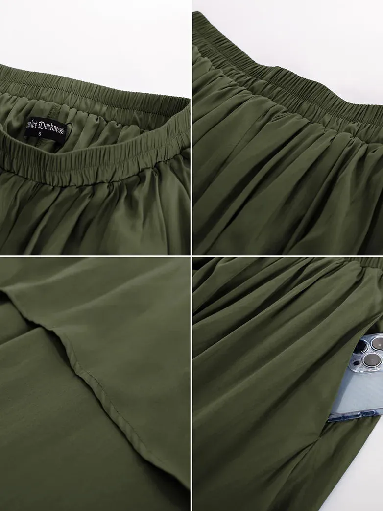 Women Renaissance Dual-Layer Swing Maxi Skirt
