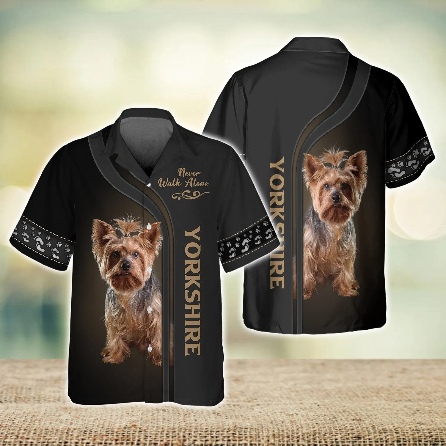 Yorkshire Lover Never Walk Alone 3D Full Print Shirts, Shirt For Dog Lovers, Dog Memorial Gifts for loss of Dog